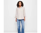 Target European Linen Long Sleeve Shirt - Neutral