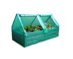 Premium Large Garden Bed - Eucalypt Green + Drop Over Greenhouse