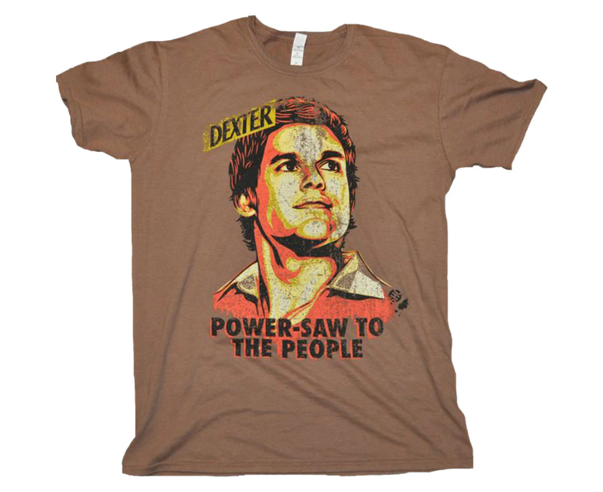 Dexter Power-Saw Brown Male T-Shirt