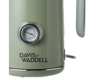 Davis & Waddell 1.7L Electric Kettle Stainless Steel 2200W Water Boiler Tea Coffee Maker Jug - Green