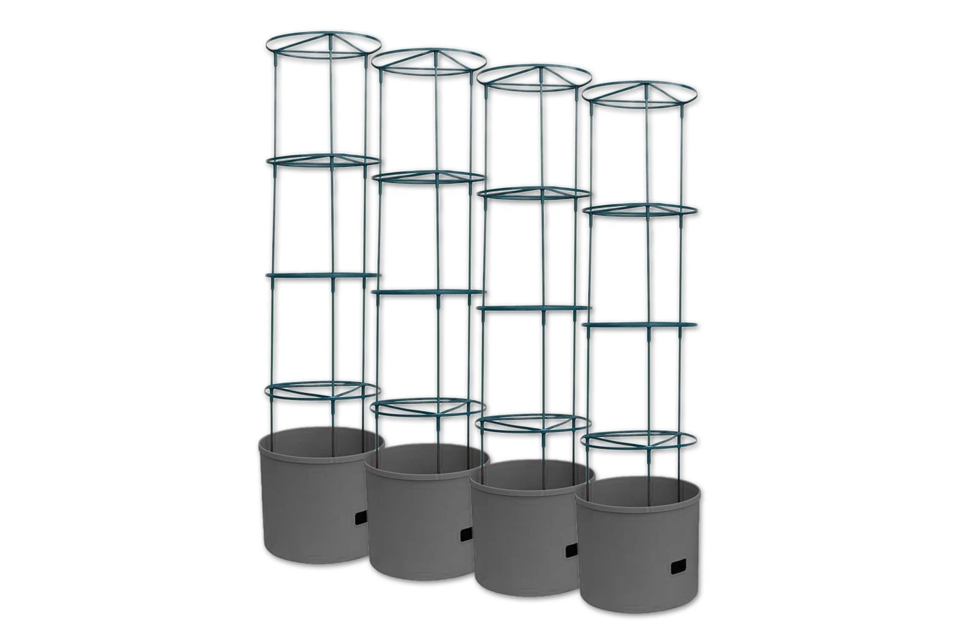 4x Greenlife Jumbo Tomato Growing Tower with Self Watering Pot - Slate Grey