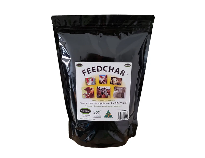 Agspand Feedchar Mineral Charcoal Supplement Pouch for Animals 10L