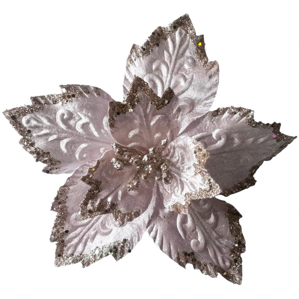 Poinsettia Pink Jagged Edge Clip On 24cm