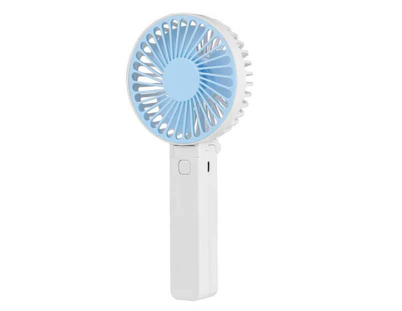 Mini Handheld Fan, USB Desk Fan Small Personal Portable Stroller Table Fan with Rechargeable Battery Operated Cooling Folding Electric Fan - Blue