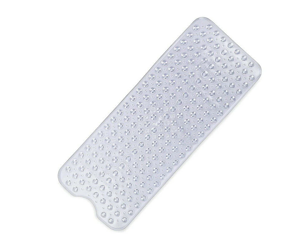 100x40CM Clear Bath Shower Mat Extra Large Kid Child Anti Non Slip Rubber Sucker Suction Bathtub