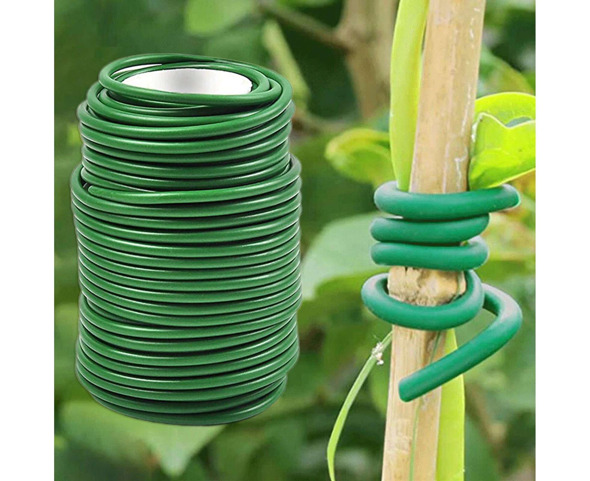 1 Roll Plant Twist Tie Flexible Widely Applied Well Support Multi-Function Garden Twist Ties for Yard-Green