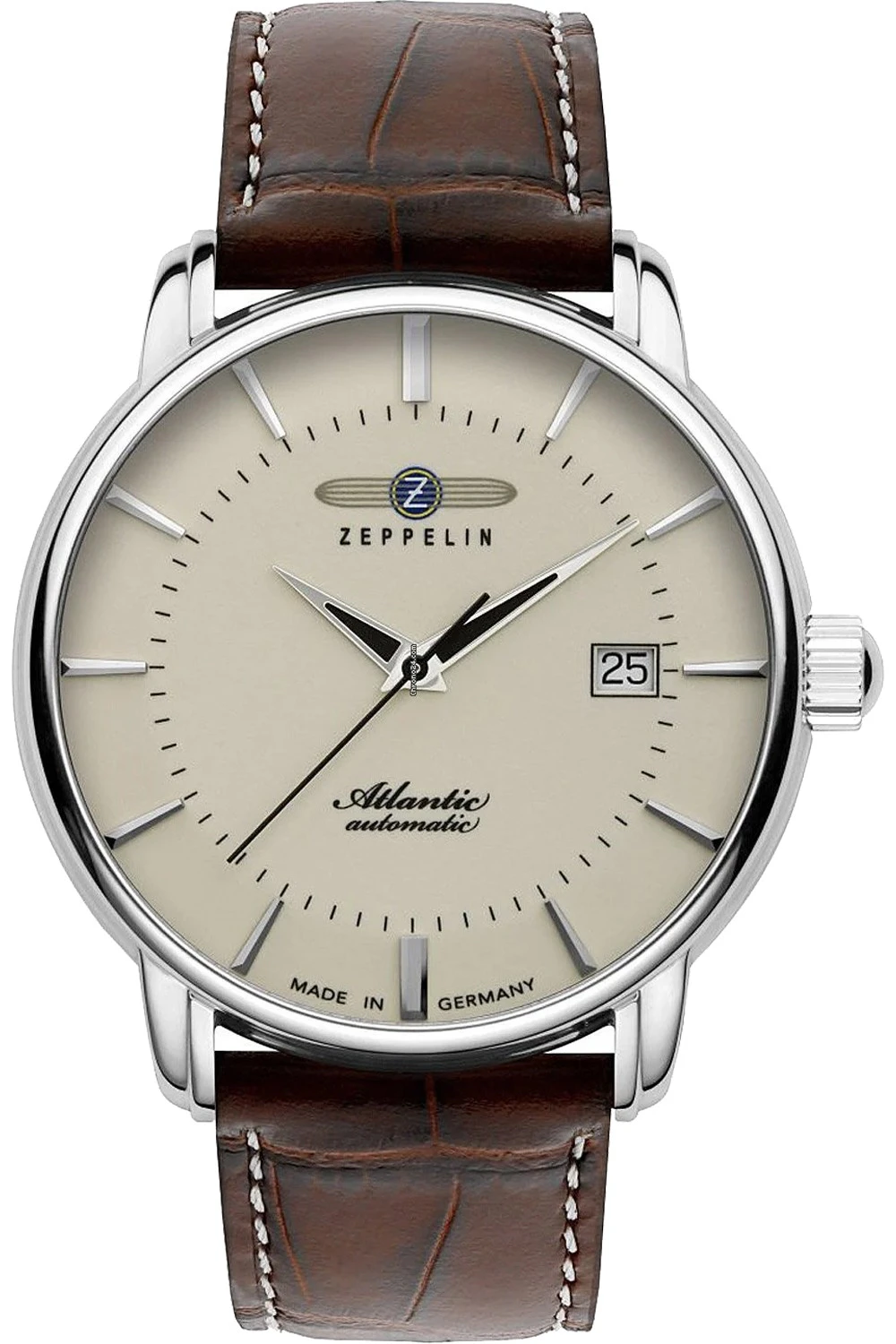 Zeppelin atlantic Mens Analog Automatic Watch with Leather bracelet Beige