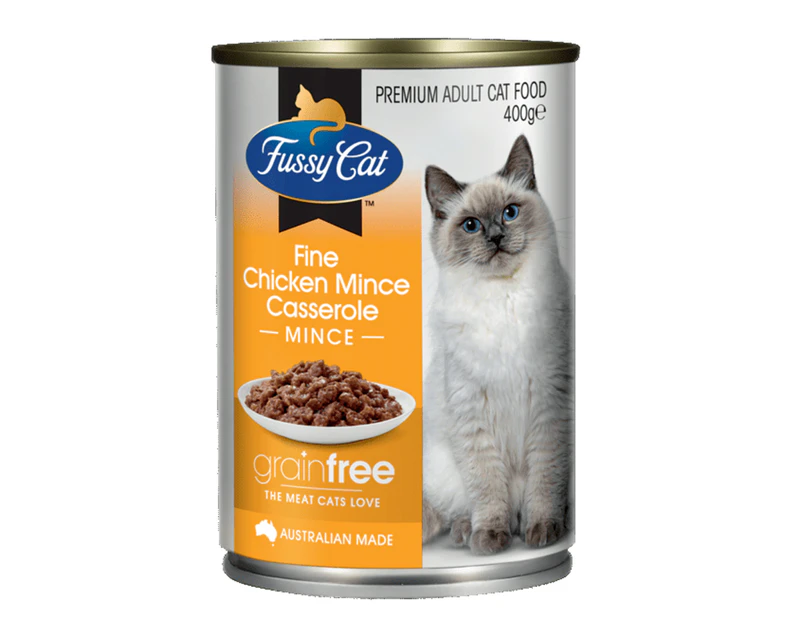 Fussy Cat Adult Grain Free Wet Cat Food Chicken Casserole 400g x 12