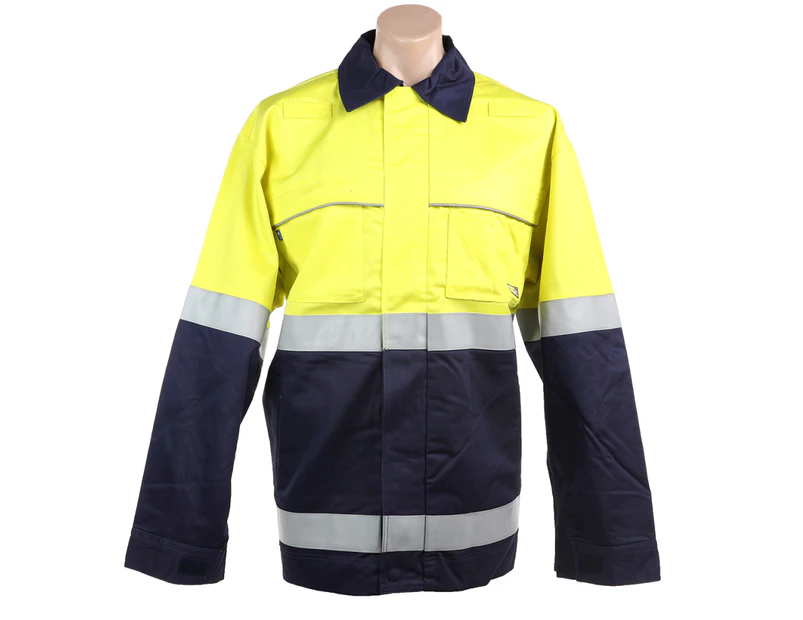 WS WORKWEAR Cotton Front Mid Weight Jacket | Yellow & Navy