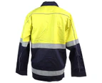 WS WORKWEAR Cotton Front Mid Weight Jacket | Yellow & Navy