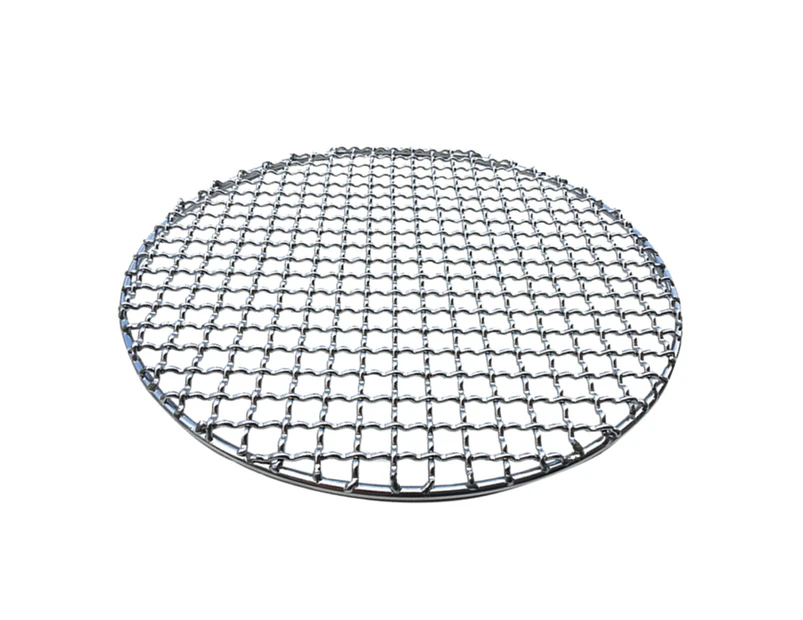 Round Stainless Steel BBQ Grill Roast Mesh Net Non-stick Barbecue Baking Pan-15cm