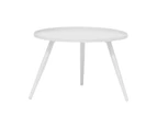 FurnitureOkay Yea Steel Outdoor Side Table Set - White