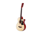 ALPHA 38 Inch Wooden Acoustic Guitar Natural Wood