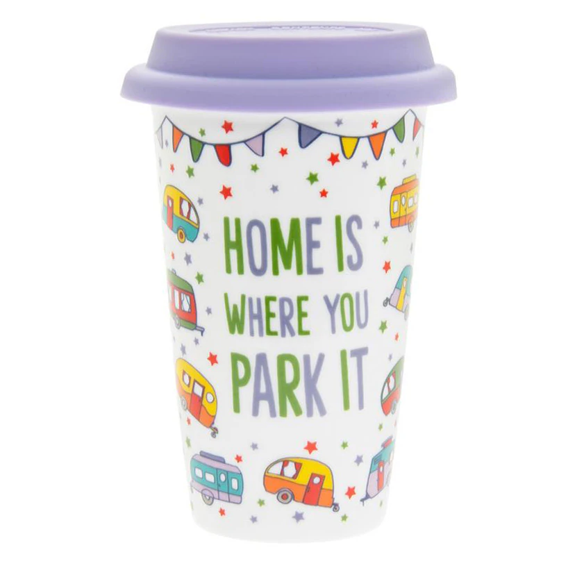 French Country Travel Tea Coffee Mug Home is Where You Park It Caravan