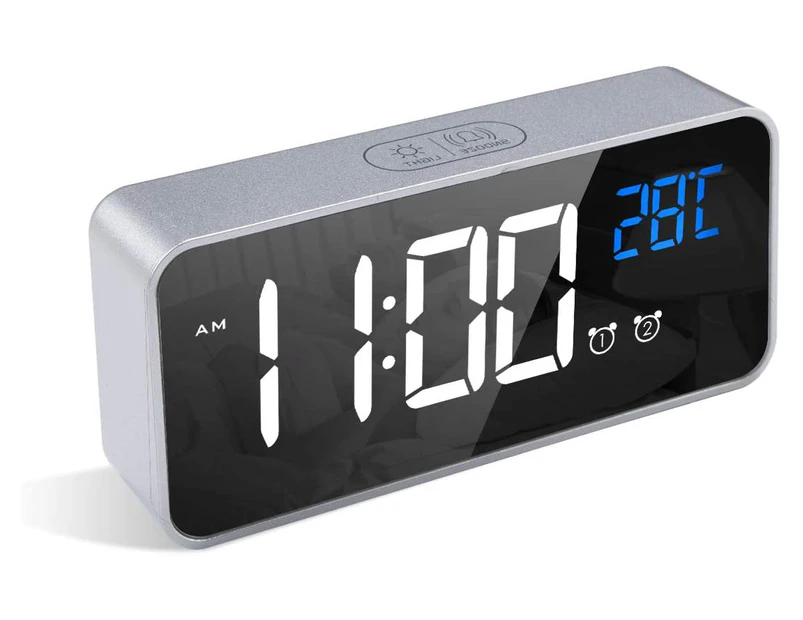 Digital Alarm Clock with USB Port for Charging,Adjustable Brightness Dimmer, LED Alarm Clock with Snooze Function,Desk Alarm Clock