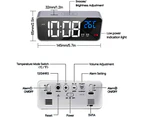 Digital Alarm Clock with USB Port for Charging,Adjustable Brightness Dimmer, LED Alarm Clock with Snooze Function,Desk Alarm Clock