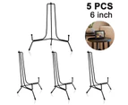 5 Pack Plate Stands for Display, Iron Easel  Photo Frame Holder