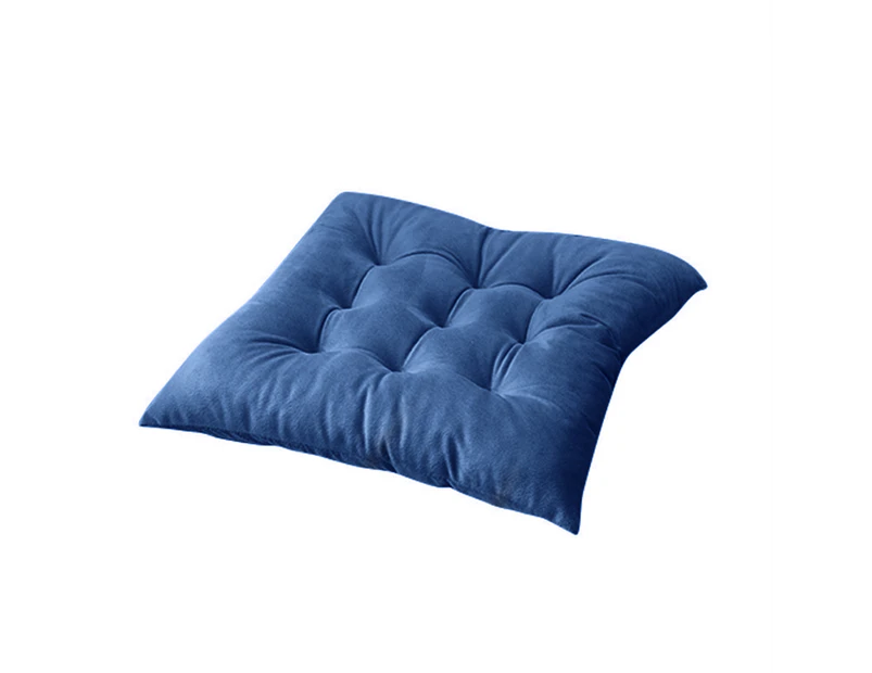 Square Flannel Chair Cushion Pressure Reduce Strong Flexibility Chair Cushion Pad for Relax-Blue - Blue