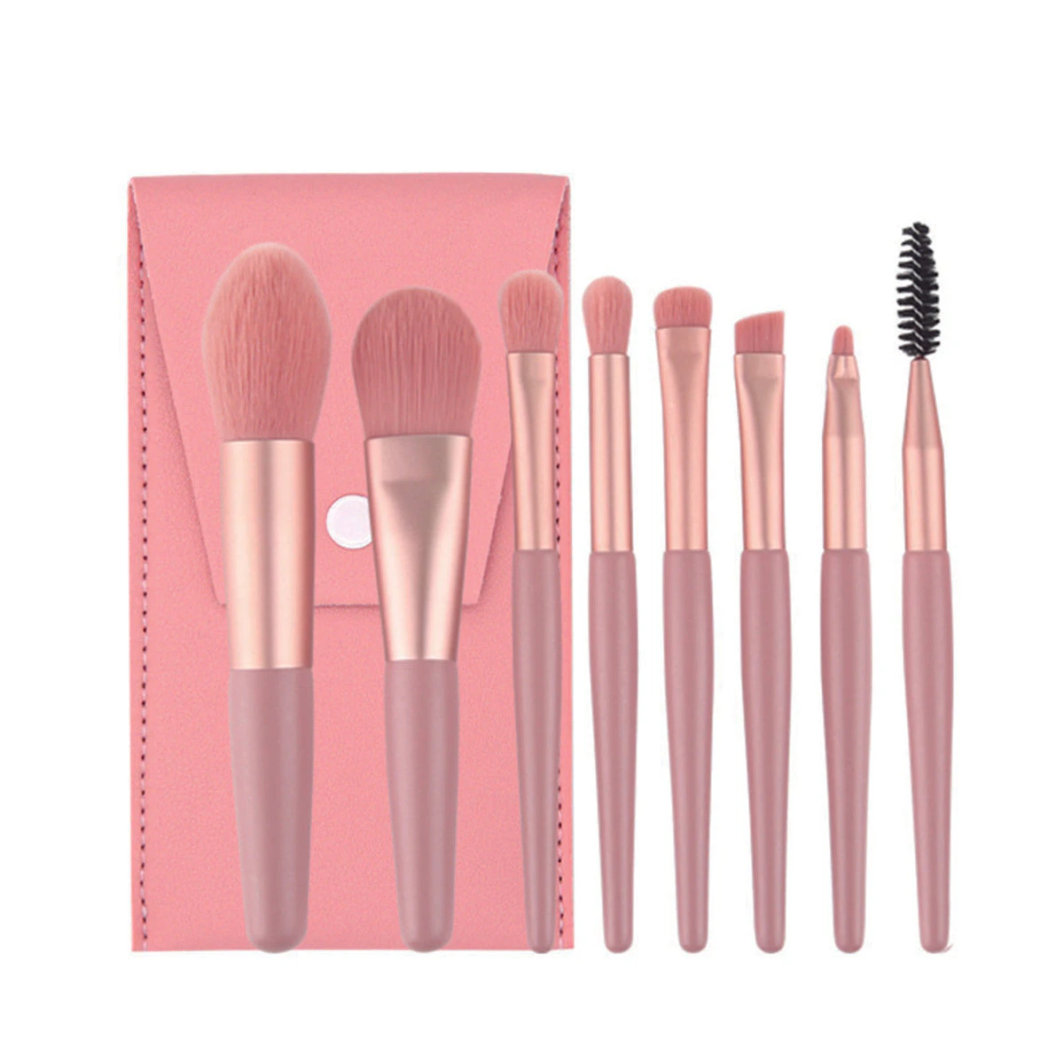 8pcs Makeup Brush Set Foundation Blusher Cosmetic Brushes Pink