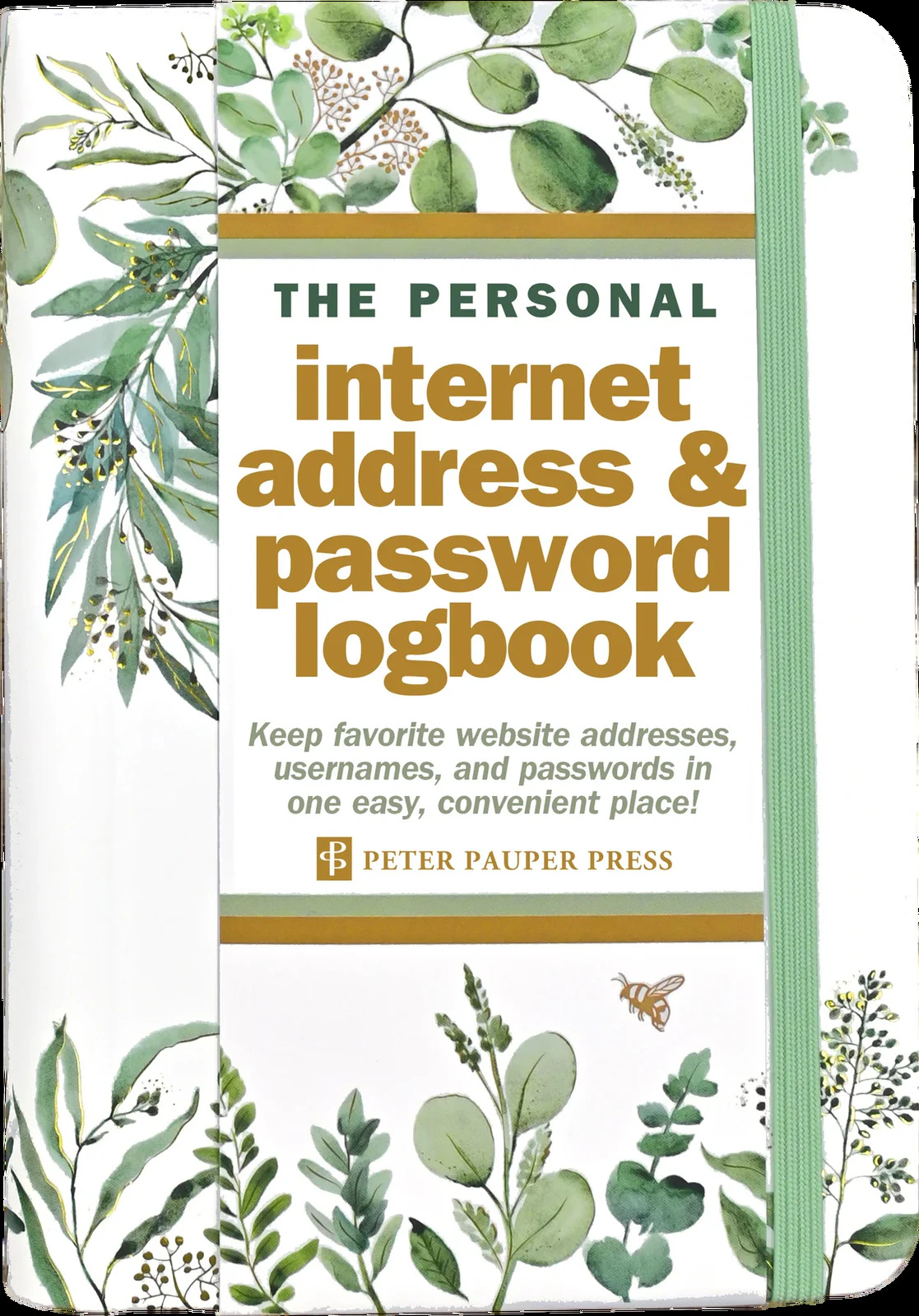 Peter Pauper Press The Personal Internet Address & Password Logbook Eucalyptus 341969