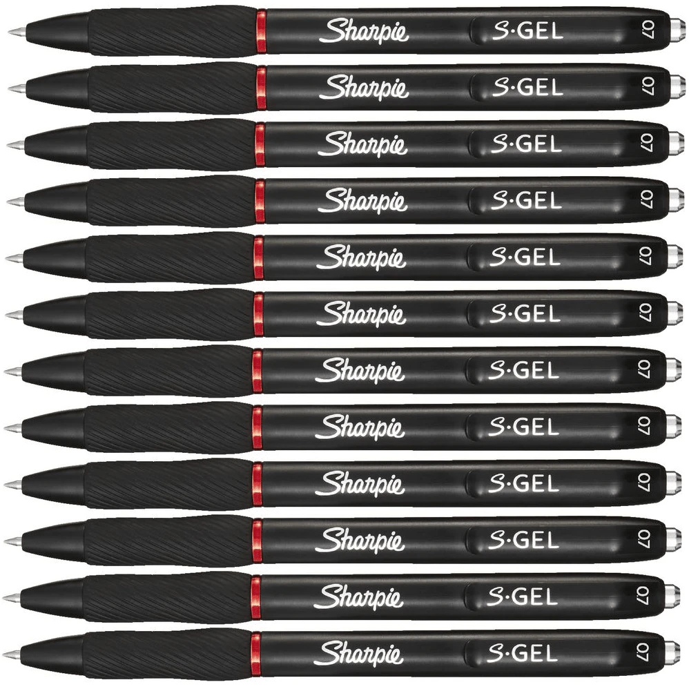 Sharpie S Gel Retractable 0.7mm Pen Red Box 12