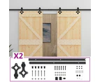 vidaXL Sliding Door with Hardware Set 90x210 cm Solid Pine Wood