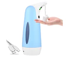 Automatic soap dispenser, 400ml non-contact infrared sensor soap dispenser, with USB charging and deep waterproof - Blue