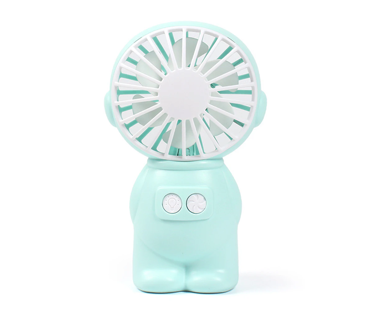 Portable Mini Handheld Fan or Personal Small Desk FanRechargeable, Ideal Gift for Kids, Travel-Green