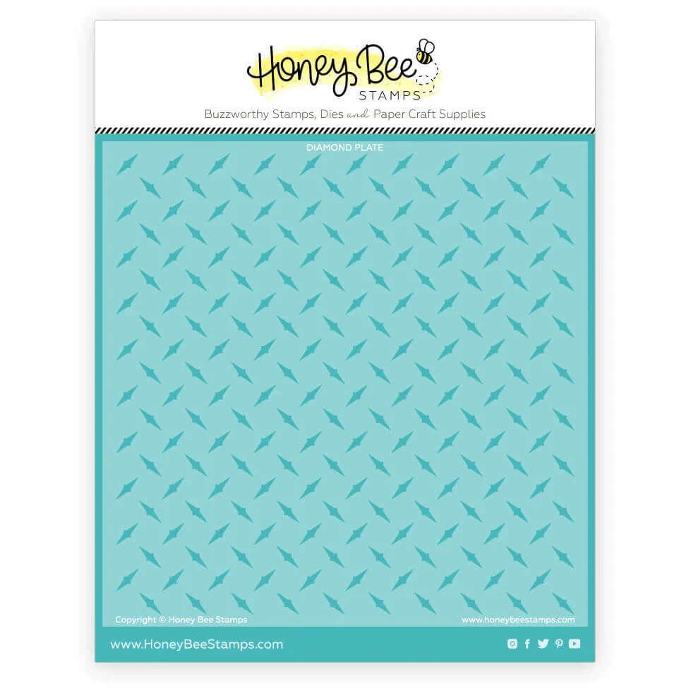 Honey Bee Background Stencil - Diamond Plate HBSL-130