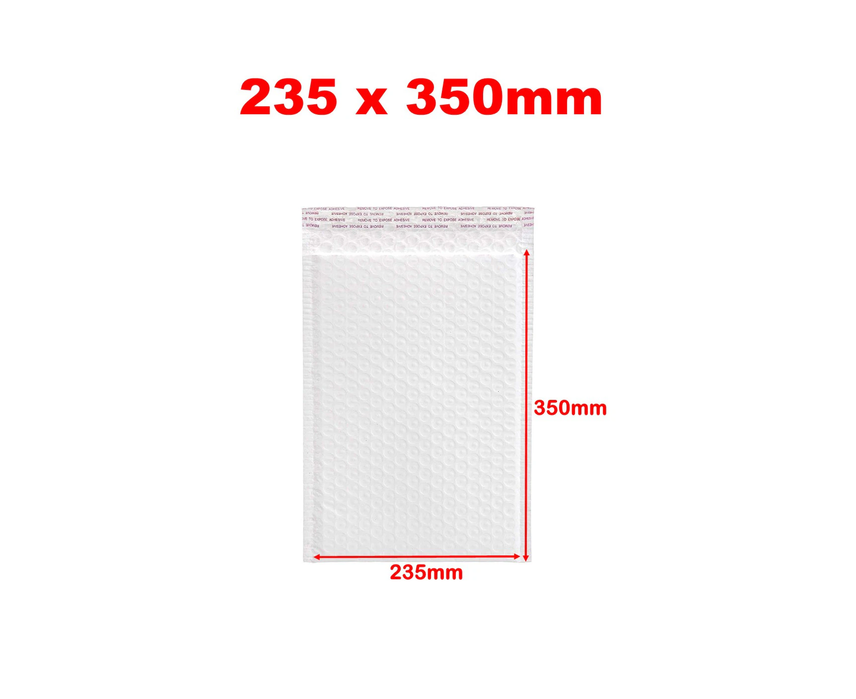 (100x) 235 x 350mm Bubble Padded Poly Mailer #G4 WHITE