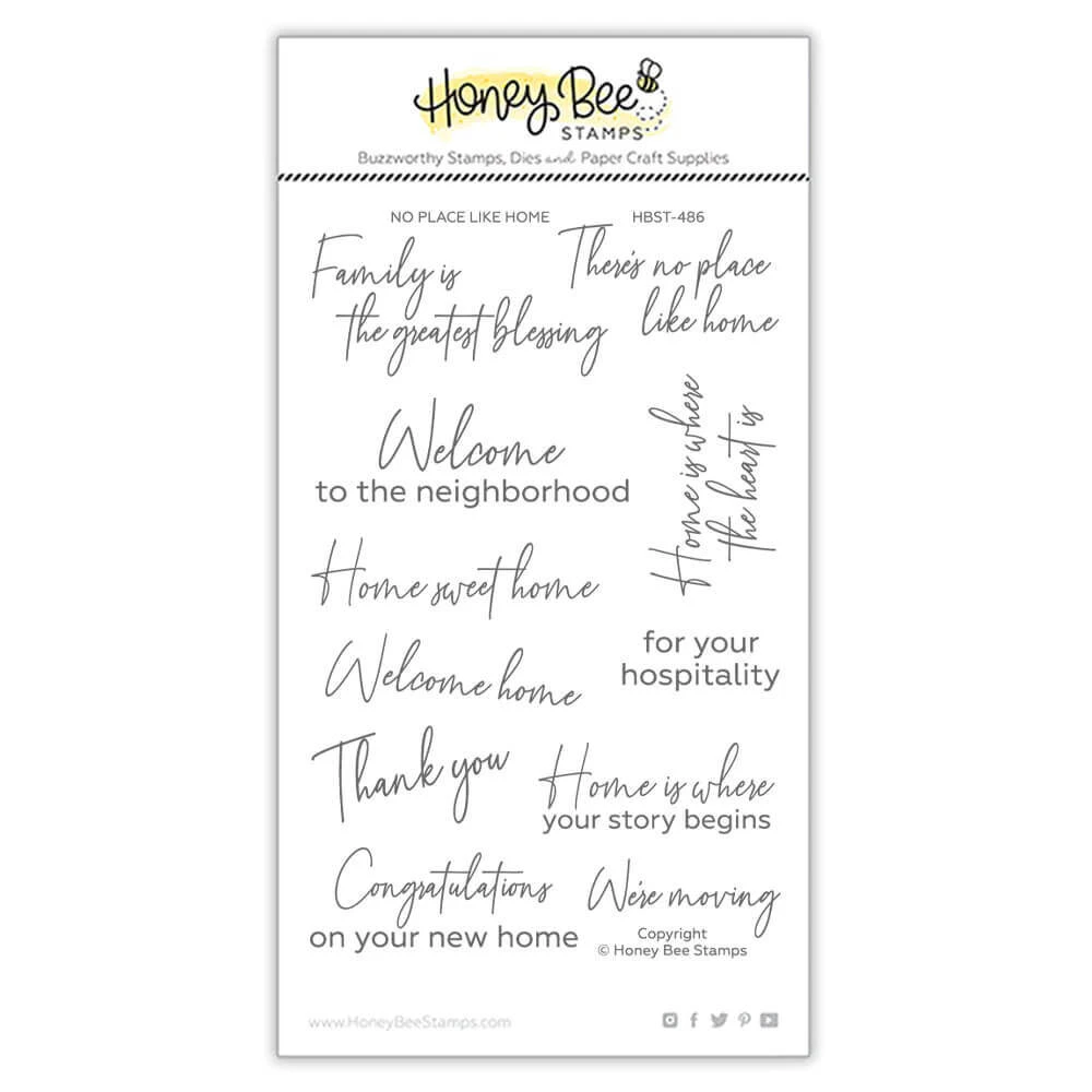 Honey Bee Clear Stamps 4x6 - No Place Like Home HBST-486