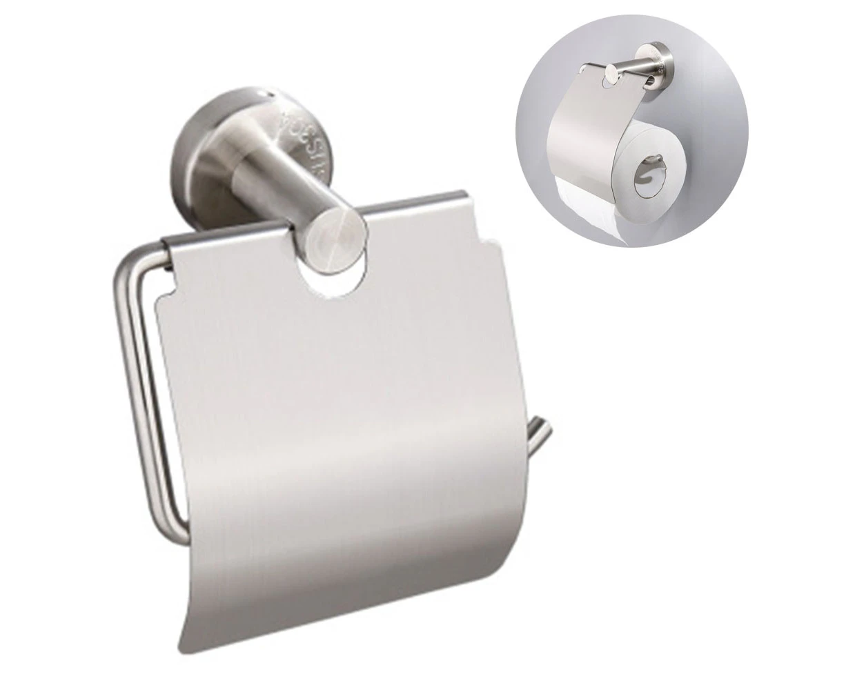 Stainless Steel Toilet Paper Holder Wall Mounted Toilet Tissue Holder - Matte