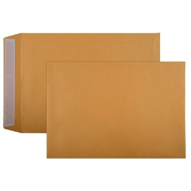 Cumberland C4 Envelopes Pocket Strip Seal 100gsm 229x324mm Gold Box 250