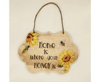 Welcome Door Sign Bee Day Decor Sunflower Print Hanging Design Wooden Rustic Door Decorations for Farmhouse-Style 2