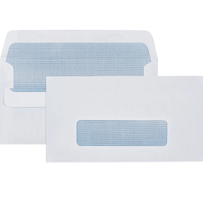 Cumberland 11b Envelopes Window Secretive Self Seal 80gsm 90x145mm White Box 500