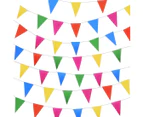 80 Meters Colorful Party Bunting Triangle Flag Banner String Pennant Flags Hanging Decoration