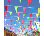 80 Meters Colorful Party Bunting Triangle Flag Banner String Pennant Flags Hanging Decoration