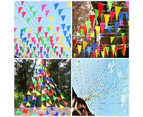 80 Meters Colorful Party Bunting Triangle Flag Banner String Pennant Flags Hanging Decoration