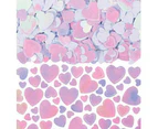 Iridescent Heart Shaped Confetti 70g Party Pack