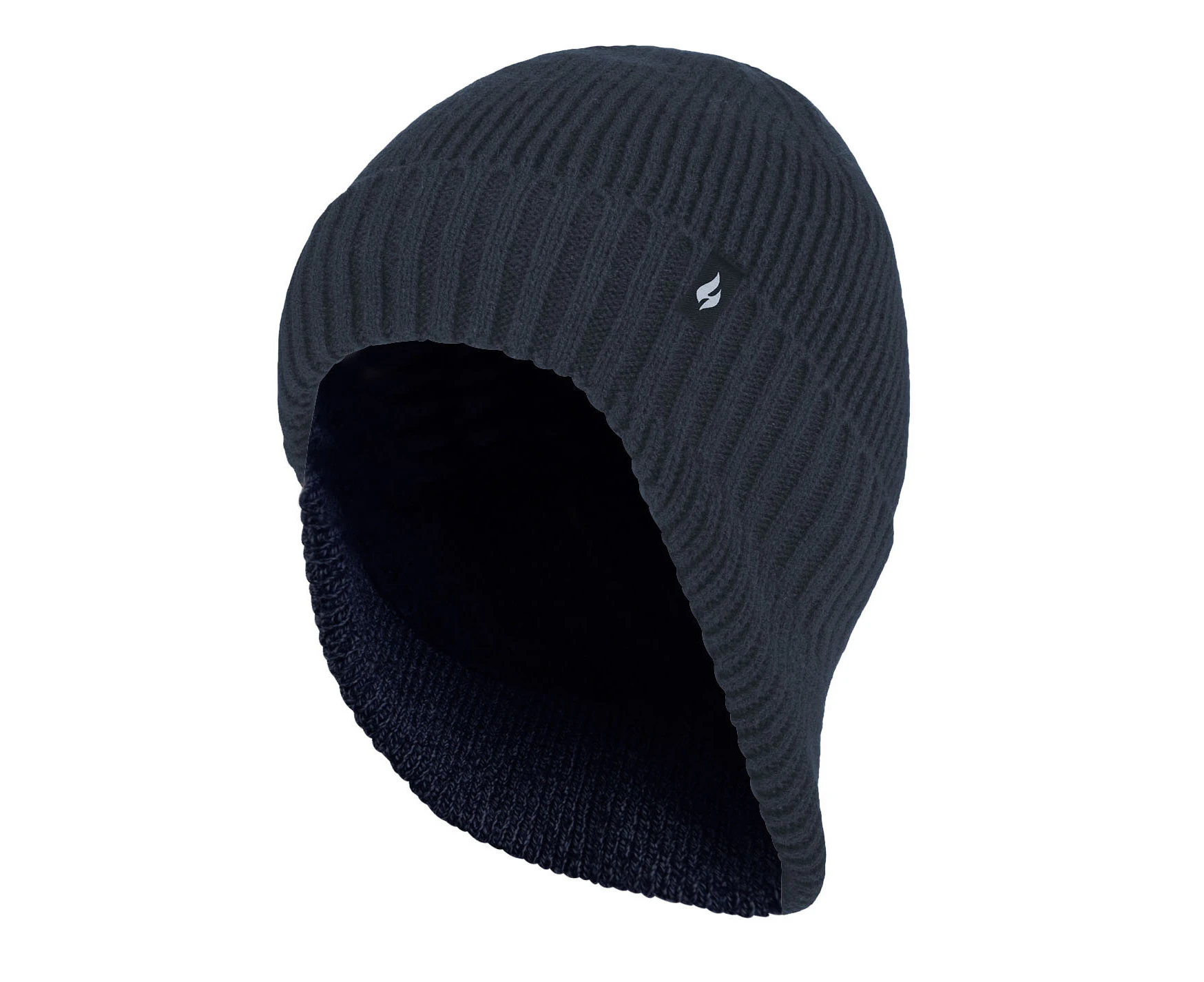 Heat Holders - Thermal Acrylic Winter Expedition Hat with Drop Neck for Men - Navy