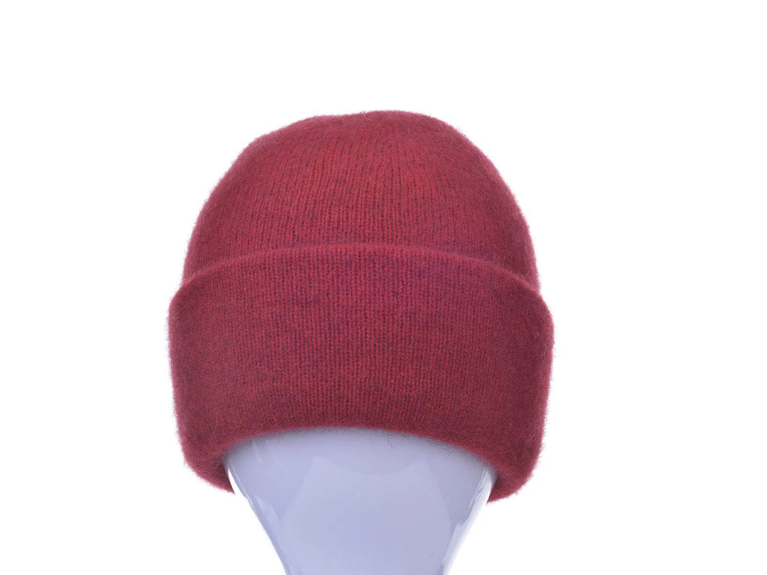 McDonald Possum Merino Wool Knitwear Plain Tubular Beanie - Red