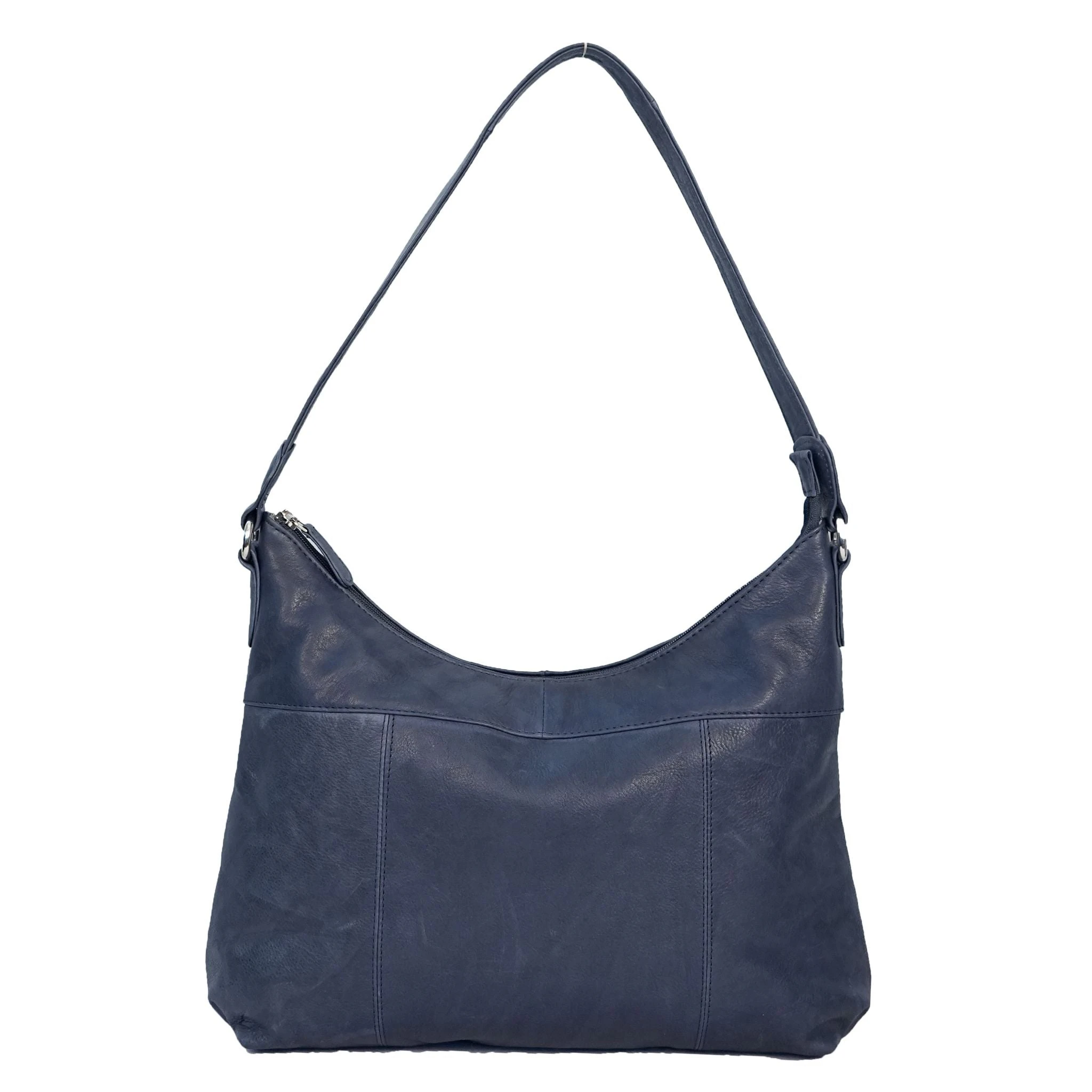 Clara Leather Shoulder Bag WLHK31 - Navy