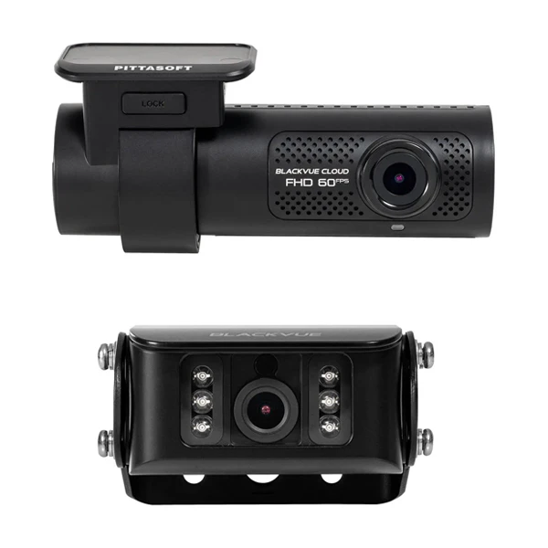 BlackVue DR770X-2CH-TR-64 Dual Channel Truck Dash Cam Full HD Front + External Waterproof IR Cam with Cloud, Wi-Fi, GPS, Dual Sony Sensors 24 Volts