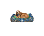 NRL Wests Tigers Pet Bed Dog 80x60cm Rectangle Comfort Cushion Lounger Nest