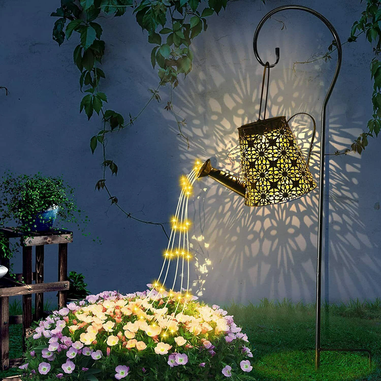 Solar Torch Watering Can String Light  Garden Light LED Decor Lamp