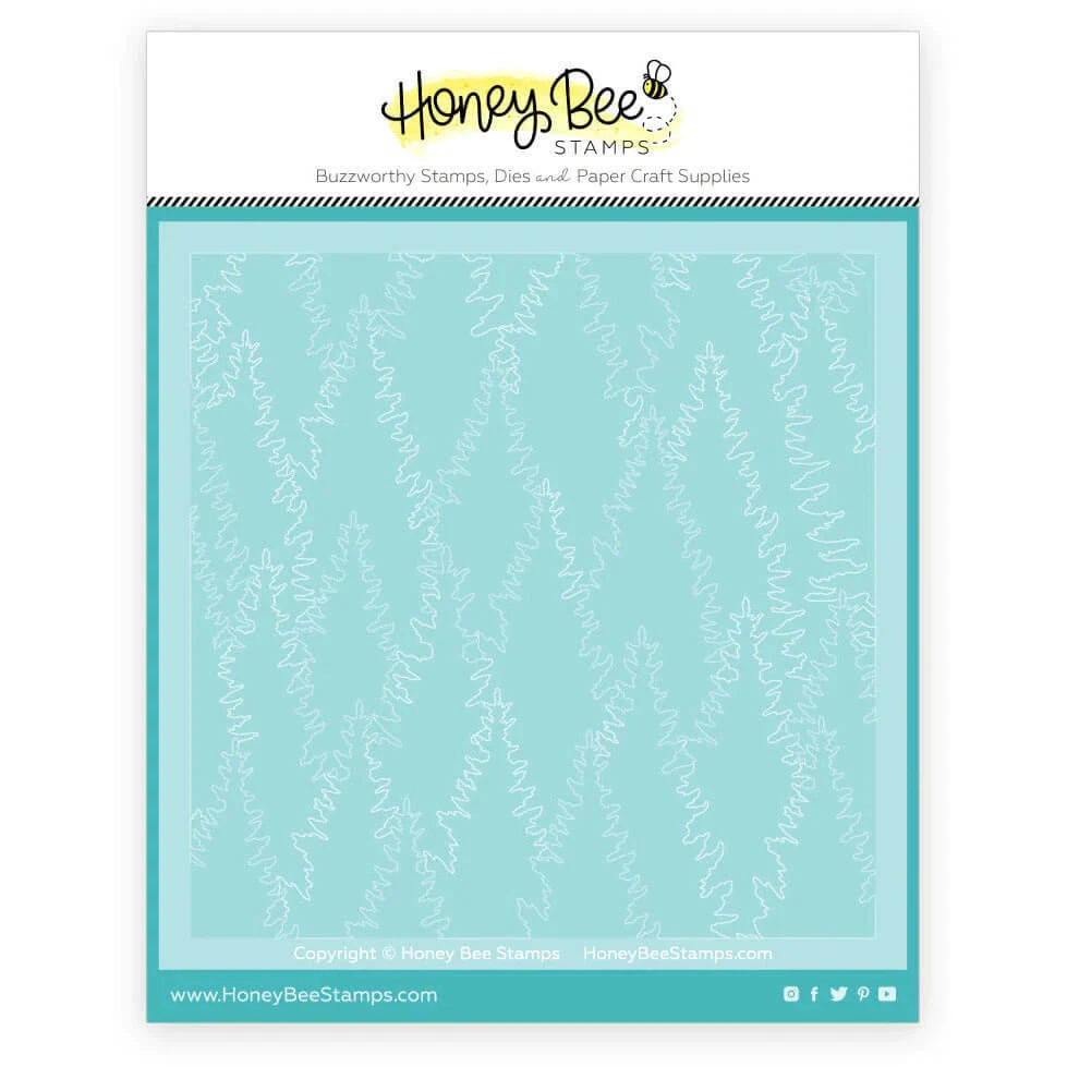 Honey Bee Layering Stencil - Tall Pines (Set of 4) HBSL-127