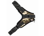 Large Dog Harness Soft Adjustable Training Harness Pet Walk Out Hand Strap Vest-Leopard L