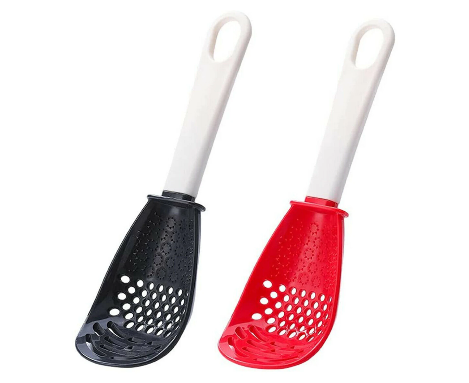 2pcs Cooking Spoon Multi Function Potato Masher Scoop Grater Kitchen Tool