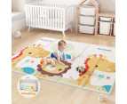 Advwin Foldable Baby Play Mat 150*200*1cm Extra Large Reversible Waterproof Foam Floor Crawling Mat with Travel Bag