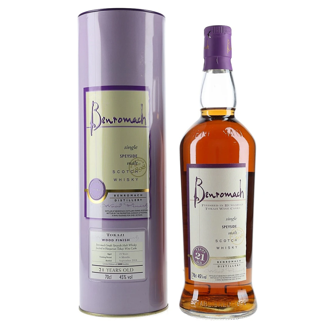 Benromach 21 Year Old Tokaji Wood Finish Single Malt Whisky 700ml